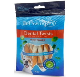 Λιχουδιές Σκύλου Tailswingers Dental Twists με Ροδάκινο 12τμχ 130gr Λιχουδιές Σκύλου Tailswingers Dental Twists με Ροδάκινο 12τμχ 130gr
