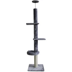 Ονυχοδρόμιο για Γάτες Pet Interest Cat Tower to Ceiling Grey 1 Nest 60x60x248cm