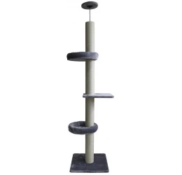 Ονυχοδρόμιο για Γάτες Pet Interest Cat Tower to Ceiling Grey 2 Nest 60x60x248cm Ονυχοδρόμιο για Γάτες Pet Interest Cat Tower to Ceiling Grey 2 Nest 60x60x248cm