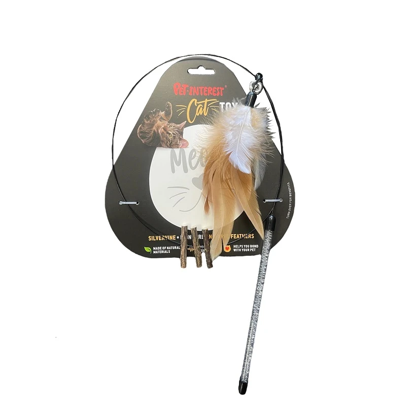 Παιχνίδι Γάτας Pet Interest Dancer Stick with Silver Vine & Feathers 19cm ΓΑΤΕΣ