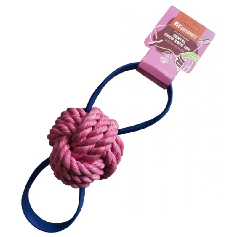 Παιχνίδι Σκύλου Κόμπος Pet Interestrope Toy Ball Tpr Handles Bacon Flavor 10cm Σκύλοι Παιχνίδι Σκύλου Κόμπος Pet Interestrope Toy Ball Tpr Handles Bacon Flavor 10cm Σκύλοι