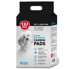 Πάνες Εκπαίδευσης Ενεργού Άνθρακα Taf Pets με Αυτοκόλλητες Ταινίες 60x90 15τμχ Πάνες Εκπαίδευσης Ενεργού Άνθρακα Taf Pets με Αυτοκόλλητες Ταινίες 60x90 15τμχ