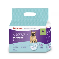 Pet Interest Απορροφητικές Πάνες Βρακάκια για Θηλυκούς Σκύλους M 12τμχ 28-48cm Pet Interest Απορροφητικές Πάνες Βρακάκια για Θηλυκούς Σκύλους M 12τμχ 28-48cm