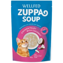 Σούπα Γάτας Pet Interest Wellfed Zuppa Soup Chicken & Coconut 85gr με Κοτόπουλο & Καρύδα