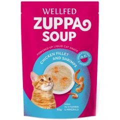 Σούπα Γάτας Pet Interest Wellfed Zuppa Soup Chicken & Shrimp 85gr με Κοτόπουλο & Γαρίδα