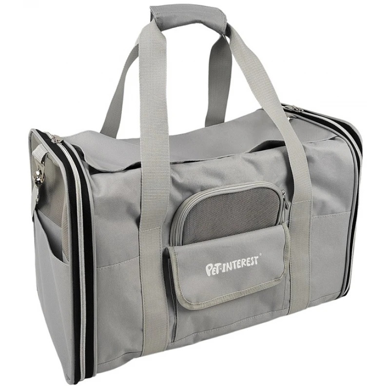 Τσάντα Μεταφοράς Γάτας & Σκύλου Pet Interest Pet Bag Oxford Grey W Pocket 48x28x32cm Σκύλοι