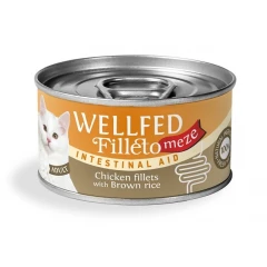 Υγρή τροφή Γάτας Wellfed Cat Filleto Meze Adult Intestinal Chicken & Brown Rice 70gr Υγρή τροφή Γάτας Wellfed Cat Filleto Meze Adult Intestinal Chicken & Brown Rice 70gr