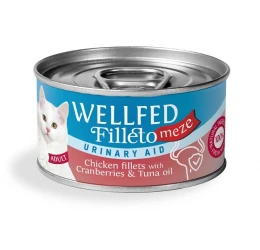 Υγρή τροφή Γάτας Wellfed Cat Filleto Meze Adult Urinary Chicken & Cranberries 70gr Υγρή τροφή Γάτας Wellfed Cat Filleto Meze Adult Urinary Chicken & Cranberries 70gr