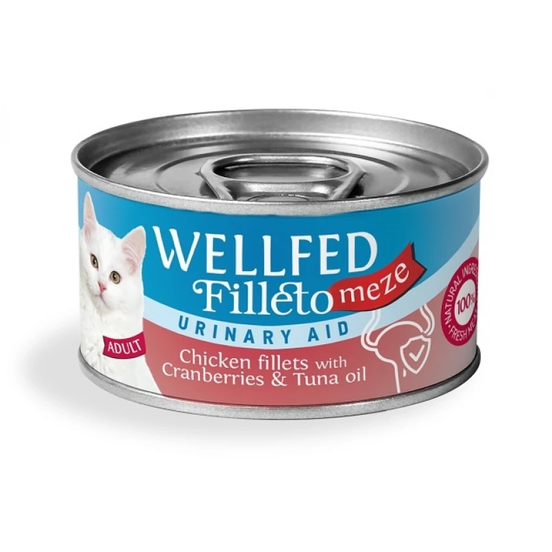Wellfed Cat Filleto Meze Adult Urinary Chicken & Cranberries 70gr ΓΑΤΕΣ