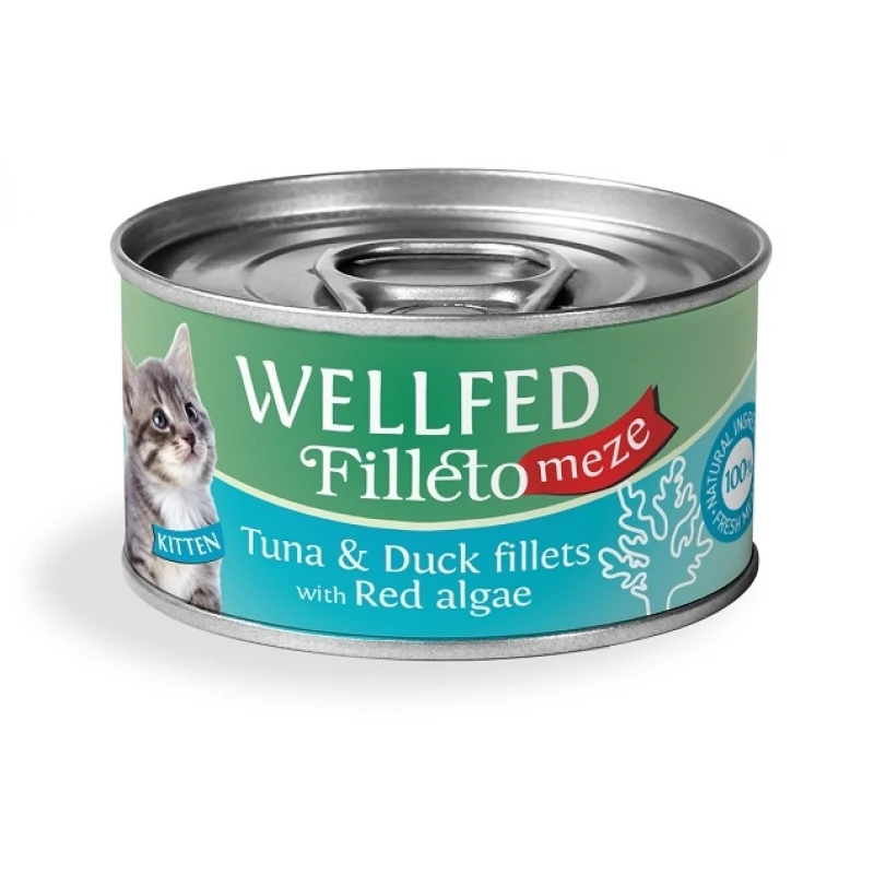 Wellfed Cat Filleto Meze Kitten Tuna & Duck 70gr ΓΑΤΕΣ