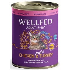 Wellfed για Στειρωμένες Γάτες Κοτόπουλο και Γαλoπούλα 800gr Wellfed για Στειρωμένες Γάτες Κοτόπουλο και Γαλoπούλα 800gr