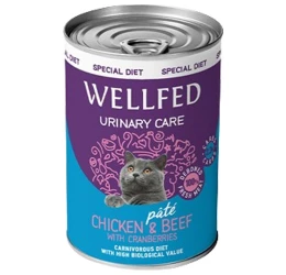 Wellfed Urinary Chicken & Beef with Cranberries 400gr  Wellfed Urinary Chicken & Beef with Cranberries 400gr