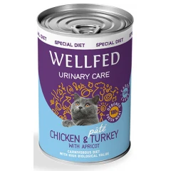 Wellfed Urinary Chicken & Turkey with Apricot 400gr  Wellfed Urinary Chicken & Turkey with Apricot 400gr