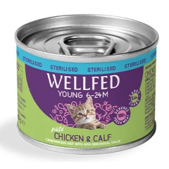 Wellfed Young Sterilized Chicken and Calf 200gr  Wellfed Young Sterilized Chicken and Calf 200gr