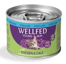 Wellfed Young Sterilized Chicken and Calf 200gr  Wellfed Young Sterilized Chicken and Calf 200gr