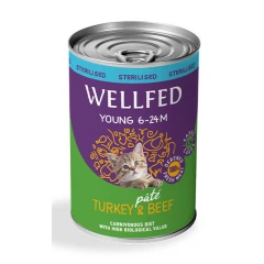 Wellfed Young Sterilized Turkey and Beef 400gr  Wellfed Young Sterilized Turkey and Beef 400gr