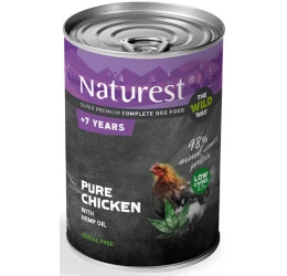 Υγρή Τροφή Σκύλου Naturest +7 Years Κοτόπουλο & Έλαιο Κάνναβης 400gr Υγρή Τροφή Σκύλου Naturest +7 Years Κοτόπουλο & Έλαιο Κάνναβης 400gr