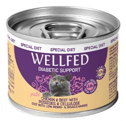 Υγρή τροφή Wellfed Special Diet Diabetic 200gr με Κοτόπουλο και Μοσχάρι Υγρή τροφή Wellfed Special Diet Diabetic 200gr με Κοτόπουλο και Μοσχάρι