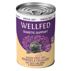 Υγρή τροφή Wellfed Special Diet Diabetic 400gr με Κοτόπουλο και Μοσχάρι  Υγρή τροφή Wellfed Special Diet Diabetic 400gr με Κοτόπουλο και Μοσχάρι