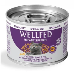 Υγρή τροφή Wellfed Special Diet Hepatic 200gr με Κοτόπουλο και Αυγό  Υγρή τροφή Wellfed Special Diet Hepatic 200gr με Κοτόπουλο και Αυγό