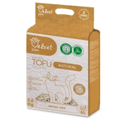 Υπόστρωμα Γάτας Velvet Paw Tofu Cat Litter Natural 6lt (2,6kg)