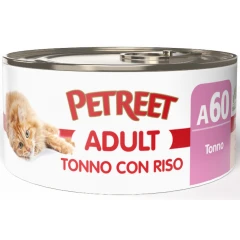 Υγρή Τροφή - Κονσέρβα Γάτας Petreet Adult Τόνος με Ρύζι 85gr Υγρή Τροφή - Κονσέρβα Γάτας Petreet Adult Τόνος με Ρύζι 85gr