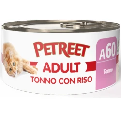 Υγρή Τροφή - Κονσέρβα Γάτας Petreet Adult Τόνος με Ρύζι 85gr Υγρή Τροφή - Κονσέρβα Γάτας Petreet Adult Τόνος με Ρύζι 85gr