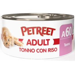 Υγρή Τροφή - Κονσέρβα Γάτας Petreet Adult Τόνος με Ρύζι 85gr Υγρή Τροφή - Κονσέρβα Γάτας Petreet Adult Τόνος με Ρύζι 85gr
