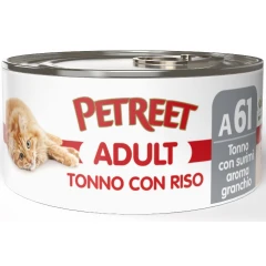 Υγρή Τροφή - Κονσέρβα Γάτας Petreet Adult Τόνος με Ρύζι & Σουρίμι 85gr Υγρή Τροφή - Κονσέρβα Γάτας Petreet Adult Τόνος με Ρύζι & Σουρίμι 85gr