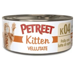 Υγρή Τροφή - Κονσέρβα Γάτας Petreet Kitten Vellutate Κοτόπουλο με Γάλα 60gr Υγρή Τροφή - Κονσέρβα Γάτας Petreet Kitten Vellutate Κοτόπουλο με Γάλα 60gr