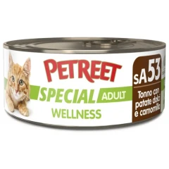 Υγρή Τροφή - Κονσέρβα Γάτας Petreet Special Adult Wellness Τόνος με Γλυκοπατάτα 70gr Υγρή Τροφή - Κονσέρβα Γάτας Petreet Special Adult Wellness Τόνος με Γλυκοπατάτα 70gr