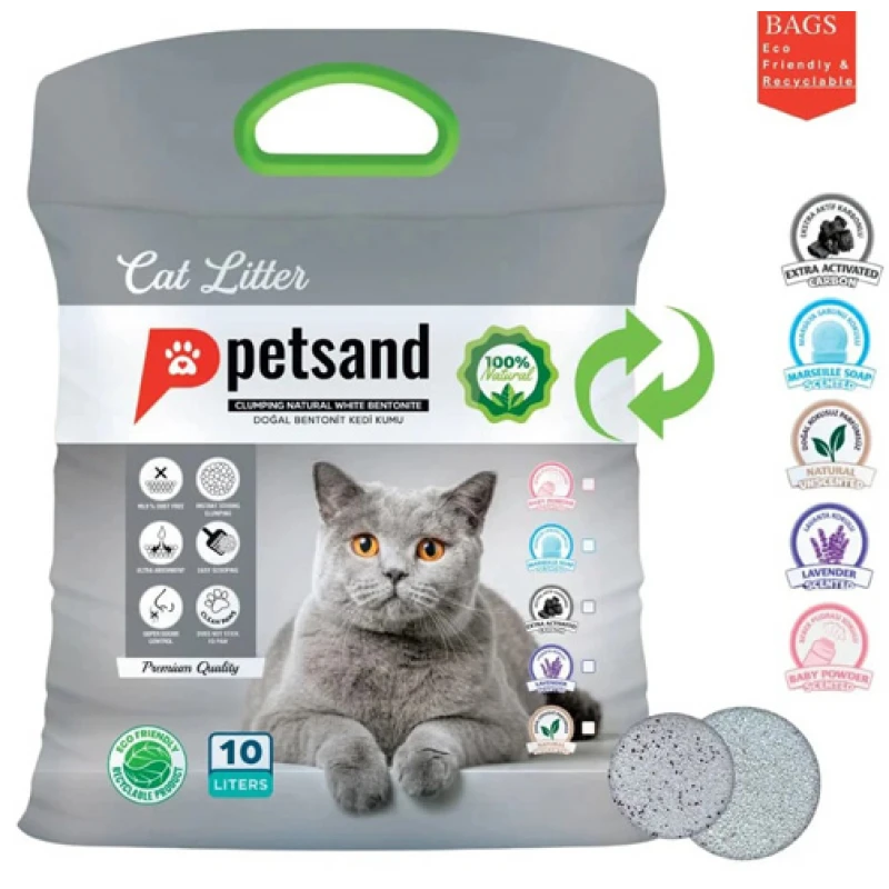 Άμμος Γάτας Petsand Levander Tela bag Μπετονίτης 10lt Γάτες Άμμος Γάτας Petsand Levander Tela bag Μπετονίτης 10lt Γάτες