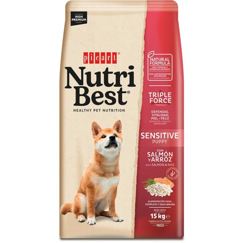 Picart Nutribest Puppy Sensitive Salmon & Rice 15kg Σκύλοι