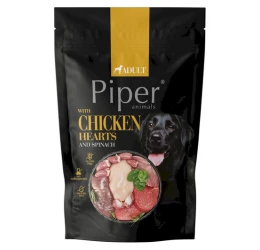 Pouch Σκύλου Piper Chicken Hearts & Spinach (Καρδιά Κοτόπουλου & Σπανάκι) 500gr