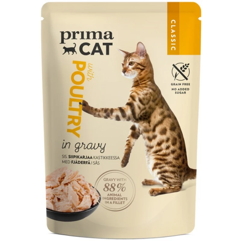 Prima Cat Classic Poultry Ingavy Κοτόπουλο σε σάλτσα 85gr ΥΓΡΗ ΤΡΟΦΗ -  ΚΟΝΣΕΡΒΕΣ ΓΑΤΑΣ