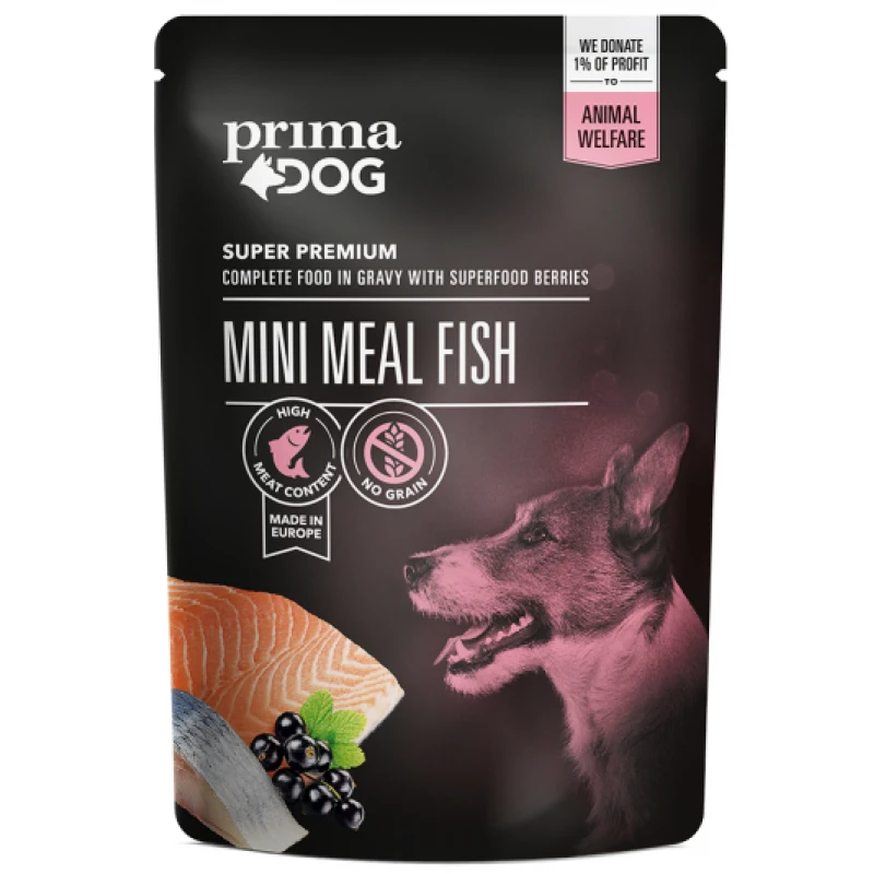 Prima Dog Mini Meals Pouch 85gr με Ψάρι ΣΚΥΛΟΙ