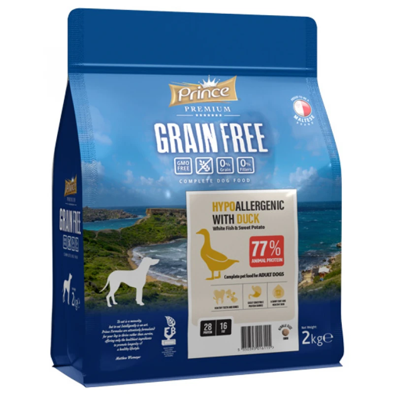 Prince Grain Free Hypoallergenic with Duck, White Fish & Sweet Potato 2kg Σκύλοι Prince Grain Free Hypoallergenic with Duck, White Fish & Sweet Potato 2kg Σκύλοι