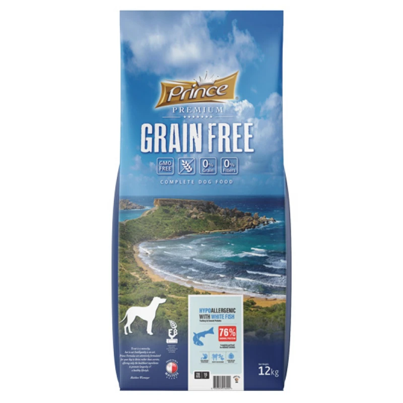 Prince Grain Free Hypoallergenic with White Fish, Turkey & Sweet Potato 12kg Σκύλοι Prince Grain Free Hypoallergenic with White Fish, Turkey & Sweet Potato 12kg Σκύλοι