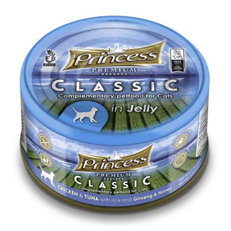 Princess Premium Classic Chicken & Tuna Rice Ginseng Honey 170g Γάτες