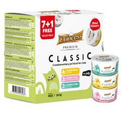 Princess Premium Classic Combo Chicken & Tuna 70g Mix 3 Γεύσεις (7 + 1 Δώρο) Princess Premium Classic Combo Chicken & Tuna 70g Mix 3 Γεύσεις (7 + 1 Δώρο)