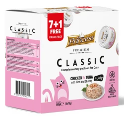 Princess Premium Classic Chicken & Tuna with Rice & Shrimp 70g (7 + 1 Δώρο) Princess Premium Classic Chicken & Tuna with Rice & Shrimp 70g (7 + 1 Δώρο)