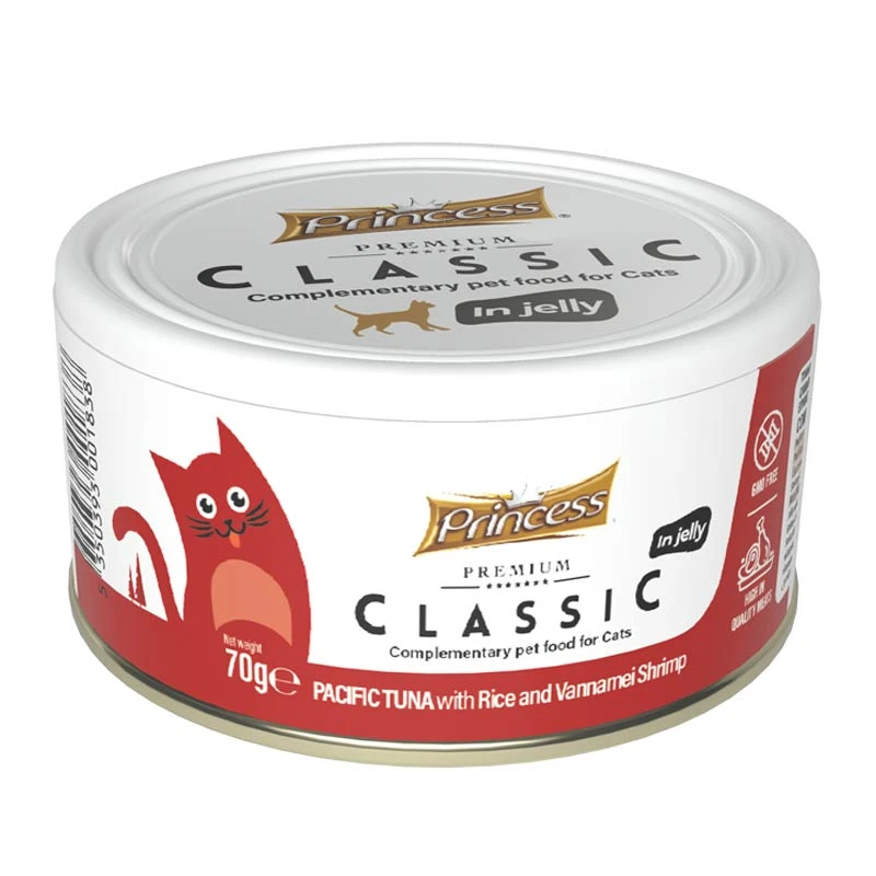 Princess Premium Classic Pacific Tuna with Rice & Vannamei Shrimp 70g (7 + 1 Δώρο) Γάτες Princess Premium Classic Pacific Tuna with Rice & Vannamei Shrimp 70g (7 + 1 Δώρο) Γάτες