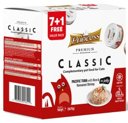Princess Premium Classic Pacific Tuna with Rice & Vannamei Shrimp 70g (7 + 1 Δώρο) Princess Premium Classic Pacific Tuna with Rice & Vannamei Shrimp 70g (7 + 1 Δώρο)