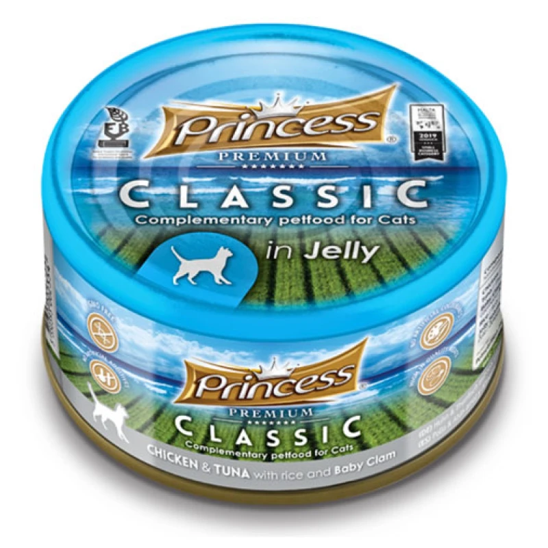 Princess Premium Classic Tuna, Chicken, Baby Clam 170g Γάτες