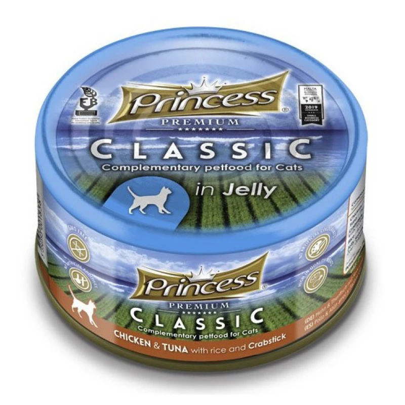 Princess Premium Classic Tuna, Chicken, Crabstick 170g Γάτες