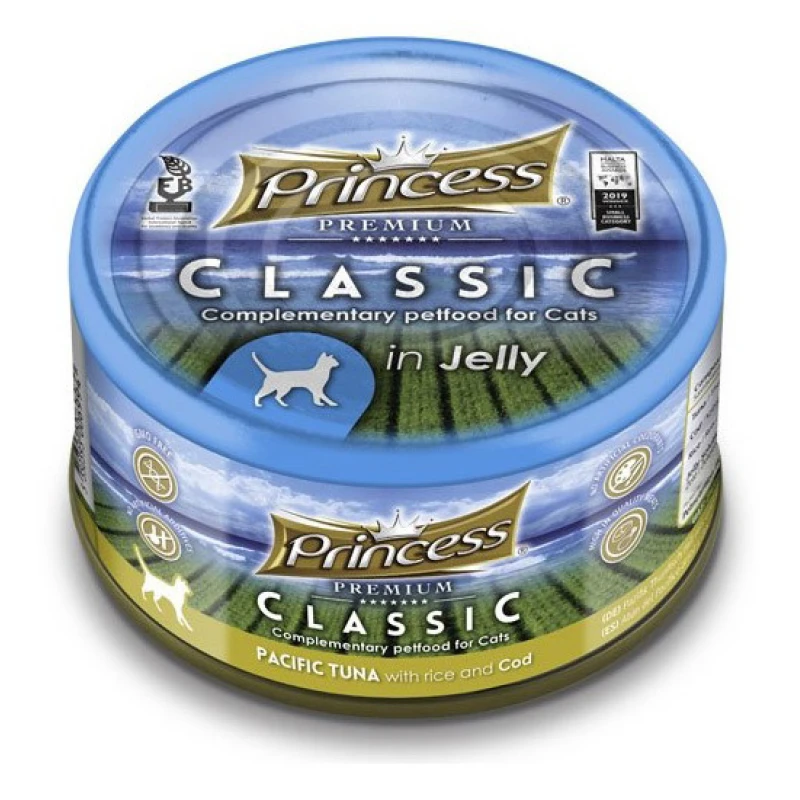 Princess Premium Classic Tuna, Rice & Cod 170g Γάτες