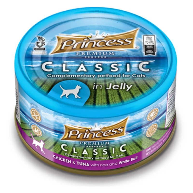 Princess Premium Classic Tuna, Chicken, White Bait 170g Γάτες