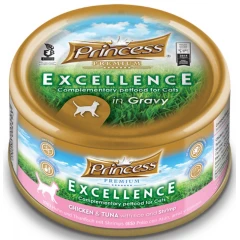 Υγρή Τροφή Γάτας Princess Premium Excellence Chicken, Tuna, Shrimp 70g