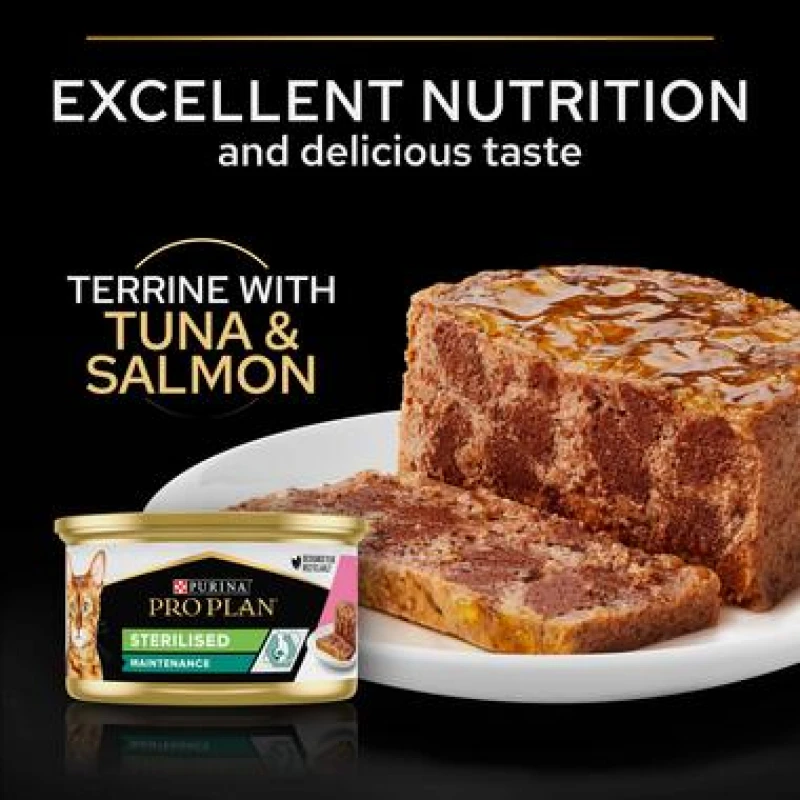 Pro Plan Υγρή Τροφή Γάτας Adult Sterilised Maintenance Salmon and Tuna 85g Γάτες
