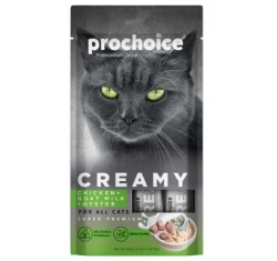 Λιχουδιές Γάτας Prochoice Creamy με Κοτόπουλο και Στρείδι 60gr (4x15gr)